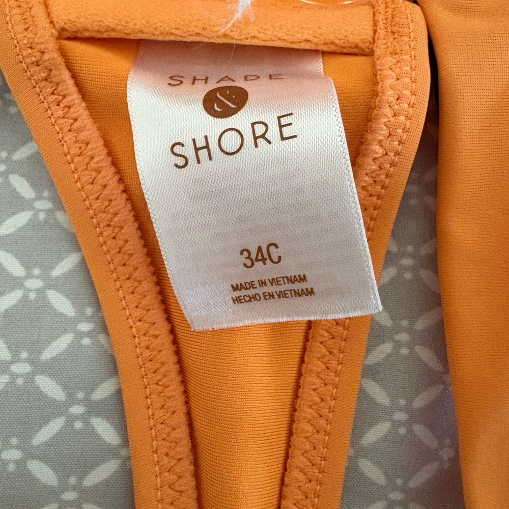 Shade & Shore Orange High Neck Bikini Top 34C - Picture 11 of 12